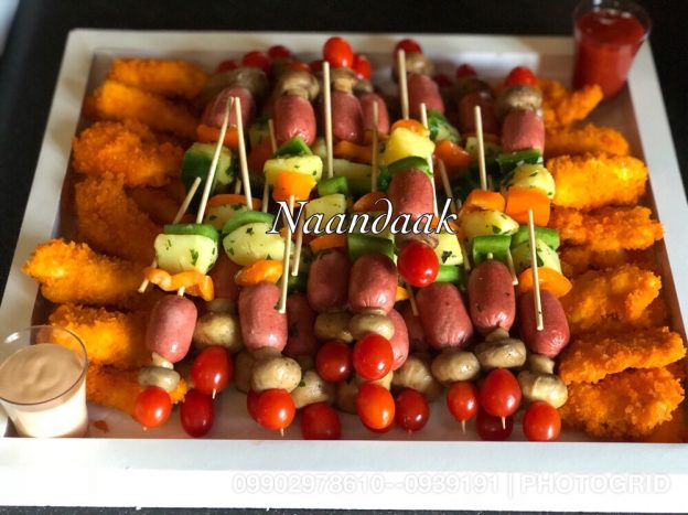 سیخ سوسیس وقارچ وسیب زمینی، مینی فیله سوخاری